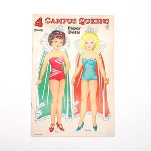 VTG Campus Queens Paper Dolls Cut-Outs Uncut 50s-60s NEW Original Book Saalfield